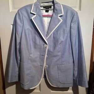Brooks Brothers Light Blue Blazer with White Trim